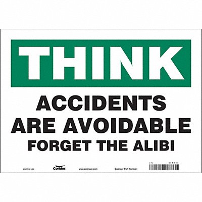Safety Sign 10 in x 14 in Vinyl