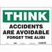Safety Sign 10 in x 14 in Vinyl