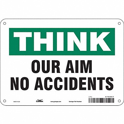 Safety Sign 7 in x 10 in Polyethylene