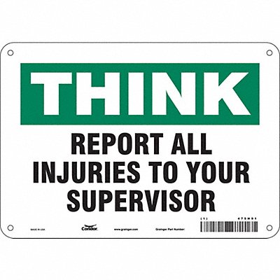 Safety Sign 7 in x 10 in Aluminum