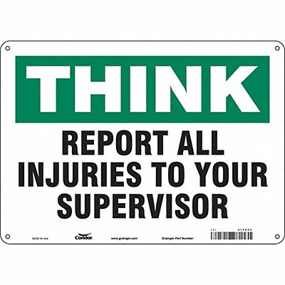 Safety Sign 10 inx14 in Polyethylene