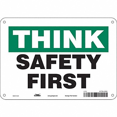 Safety Sign 7 inx10 in Polyethylene