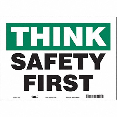Safety Sign 10 inx14 in Vinyl