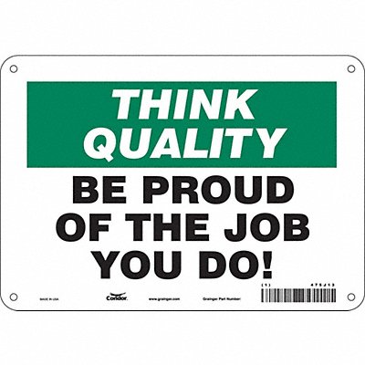 Safety Sign 7 in x 10 in Aluminum