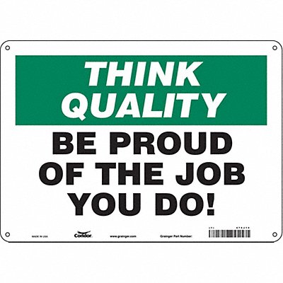 Safety Sign 10 inx14 in Aluminum