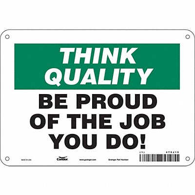 Safety Sign 7 inx10 in Polyethylene