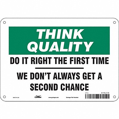 Safety Sign 7 in x 10 in Aluminum