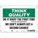 Safety Sign 7 in x 10 in Aluminum