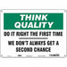 Safety Sign 10 inx14 in Polyethylene