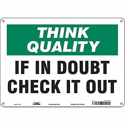 Safety Sign 10 inx14 in Polyethylene