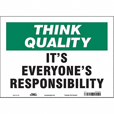 Safety Sign 10 in x 14 in Vinyl