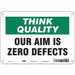 Safety Sign 7 in x 10 in Aluminum