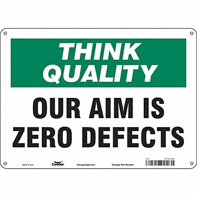 Safety Sign 10 in x 14 in Aluminum