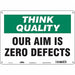 Safety Sign 10 in x 14 in Aluminum