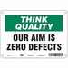 Safety Sign 7 inx10 in Polyethylene