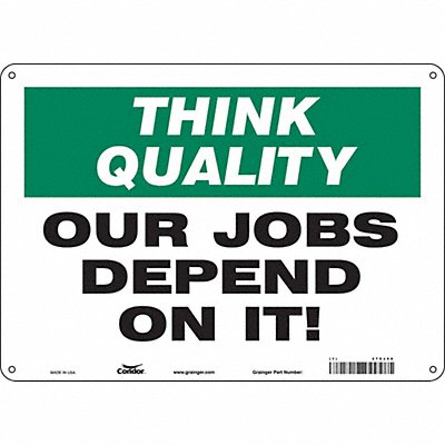 Safety Sign 10 in x 14 in Aluminum