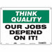 Safety Sign 10 in x 14 in Aluminum
