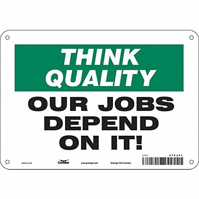 Safety Sign 7 in x 10 in Polyethylene