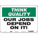 Safety Sign 10 inx14 in Polyethylene