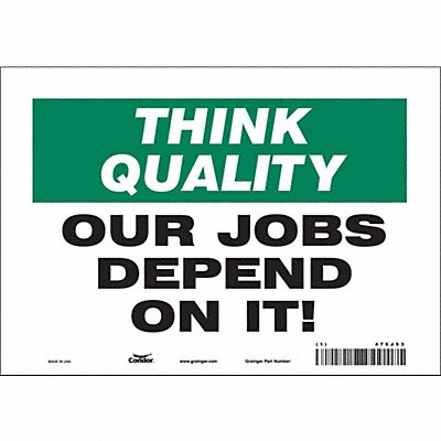 Safety Sign 7 in x 10 in Vinyl