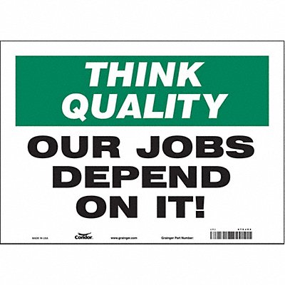 Safety Sign 10 in x 14 in Vinyl