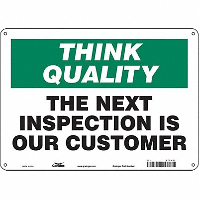 Safety Sign 10 in x 14 in Aluminum