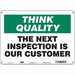 Safety Sign 10 in x 14 in Aluminum