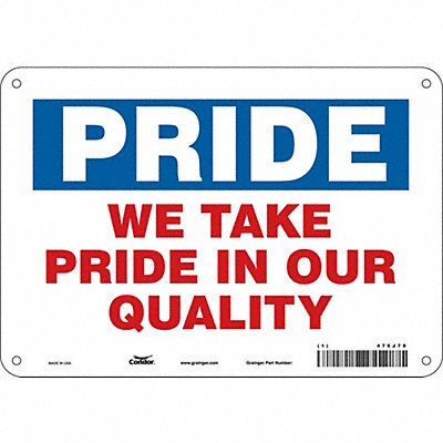 Safety Sign 7 in x 10 in Aluminum