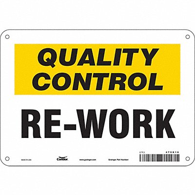 Safety Sign 7 in x 10 in Aluminum