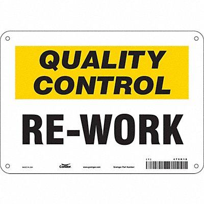 Safety Sign 7 in x 10 in Polyethylene