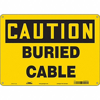 J8809 Safety Sign 10 inx14 in Aluminum