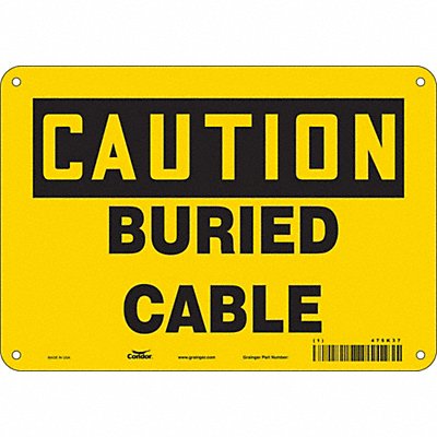 J8809 Safety Sign 7 inx10 in Polyethylene