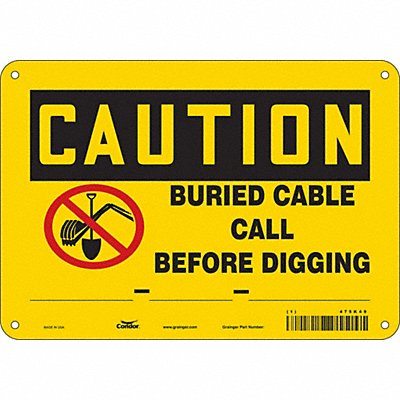 Safety Sign 7 in x 10 in Vinyl