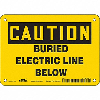 Safety Sign 5 in x 7 in Vinyl