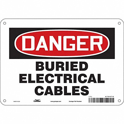 Safety Sign 7 in x 10 in Aluminum