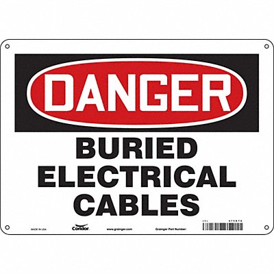 Safety Sign 10 in x 14 in Polyethylene