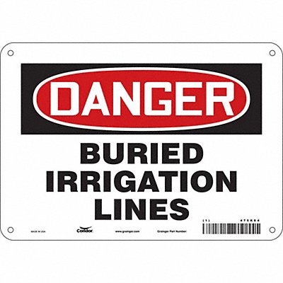 Safety Sign 7 in x 10 in Polyethylene