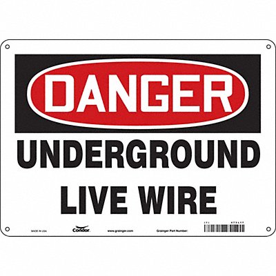 Safety Sign 10 in x 14 in Aluminum