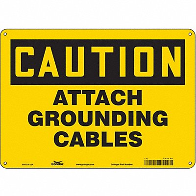 Safety Sign 10 in x 14 in Aluminum