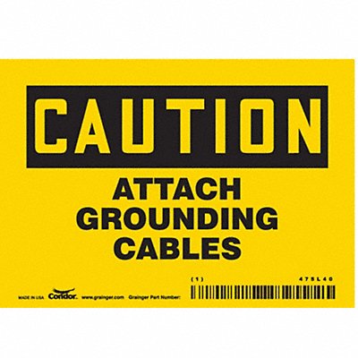 Safety Sign 3 1/2 inx5 in Vinyl