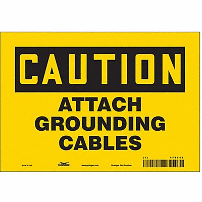 Safety Sign 7 in x 10 in Vinyl