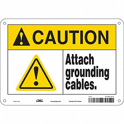 Safety Sign 7 in x 10 in Aluminum