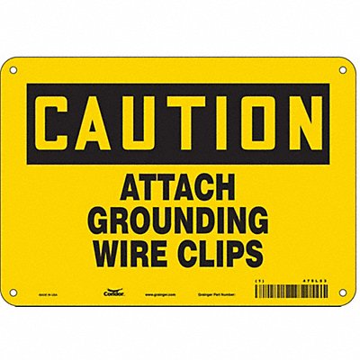 Safety Sign 7 in x 10 in Aluminum
