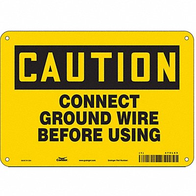 Safety Sign 7 in x 10 in Polyethylene