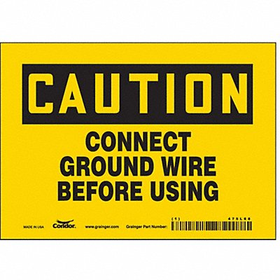 Safety Sign 5 in x 7 in Vinyl