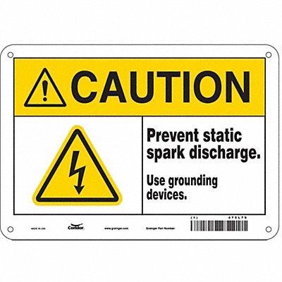 Safety Sign 7 in x 10 in Aluminum