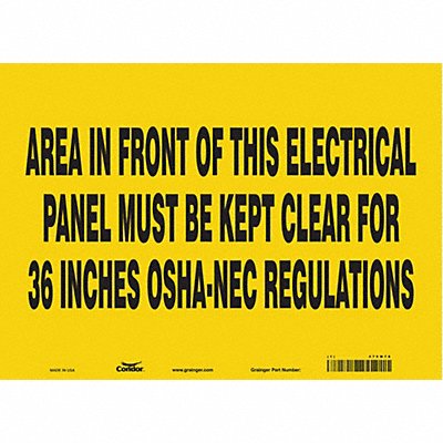 Safety Sign 10 in x 14 in Vinyl