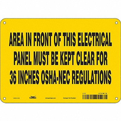 Safety Sign 7 in x 10 in Aluminum