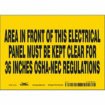 Safety Sign 5 inx7 in Vinyl