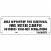 Safety Sign 3.5in x 10in Polyethylene